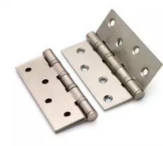 Петля стальн. 100*75*2,5, 4 подш,б/колп., ник.супер мат. RENZ 100-4ВВ FH MSN