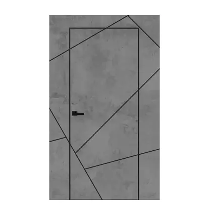 Комплект скрытая дверь 40 мм Грунт КП Кромка с 4-хсторон Чёрная