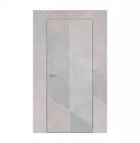 Комплект скрытая дверь/реверс 42 мм Грунт КП Кромка с 4-хсторон Матовый хром